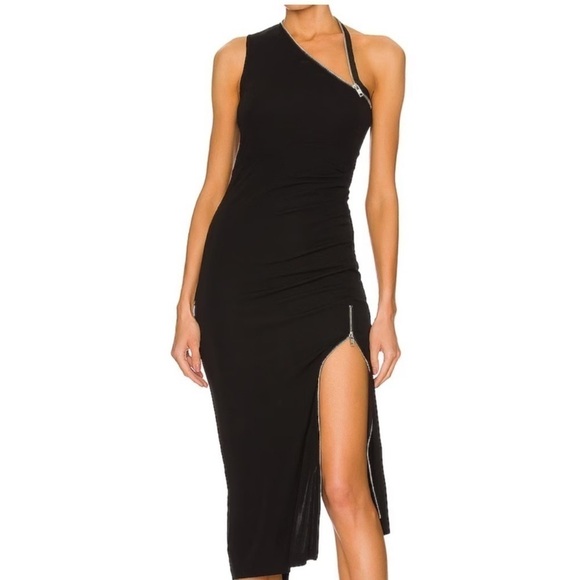 Stunning Helmut Lang Asymmetric Zip Dress - Picture 3 of 10